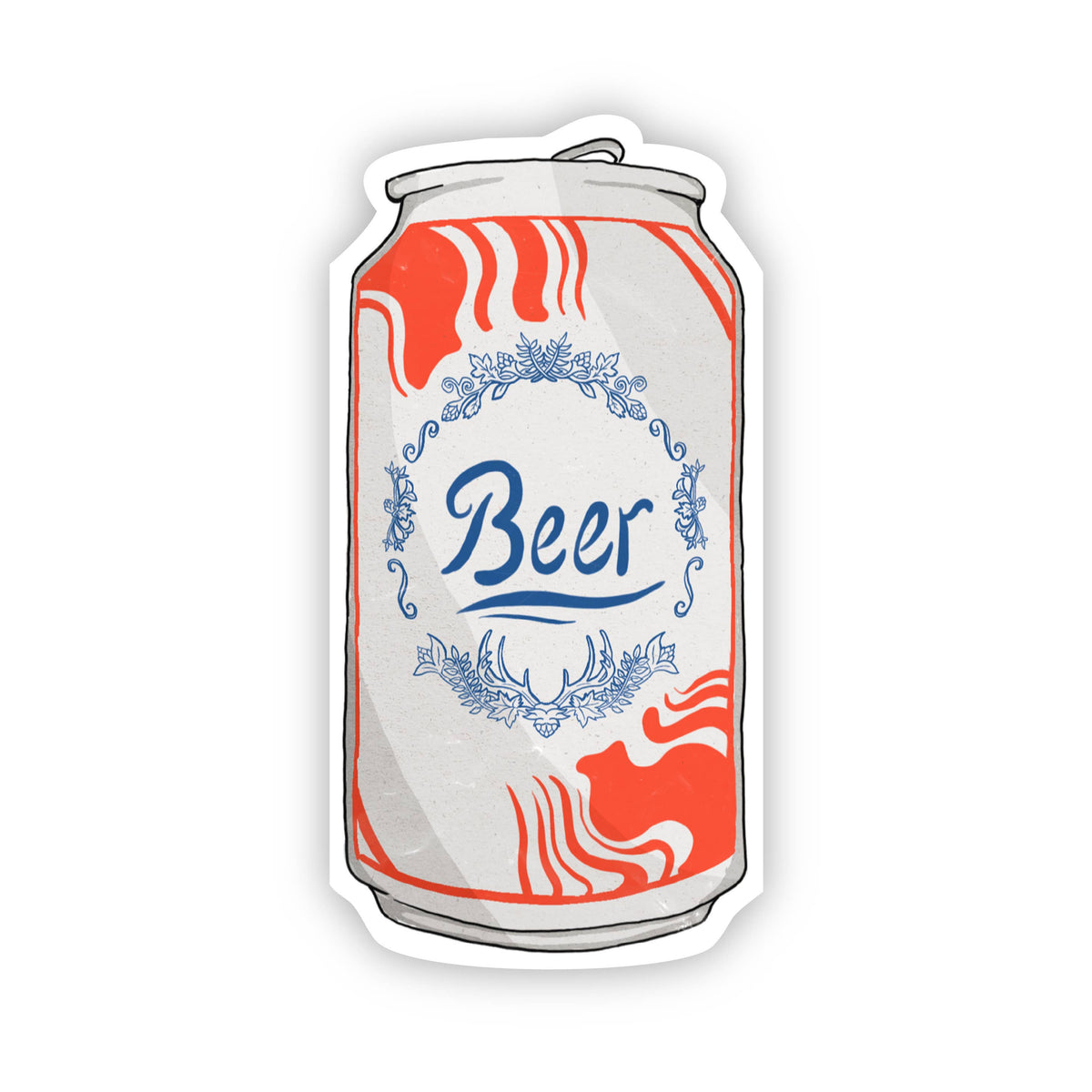 Beer Can Fall Sticker
