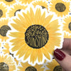 You Are My Sunshine Yellow Sticker