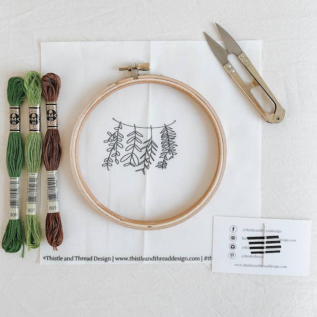 Hanging Greenery Embroidery Kit