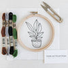 Modern Embroidery Kit - Spotted Planter