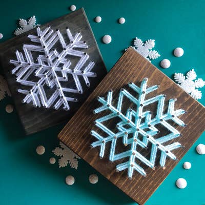 Snowflake Mini String Art Kit - DIY