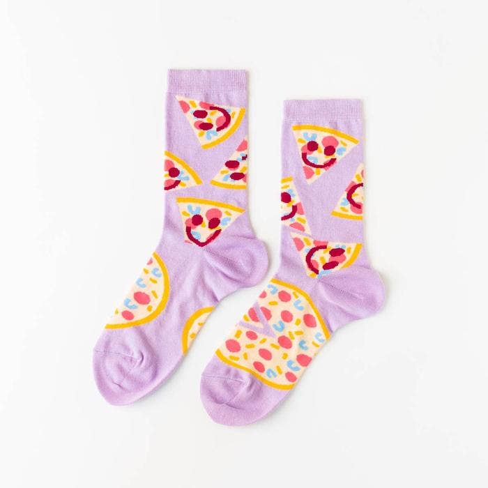Women&#39;s - Pizza Face Crew Socks