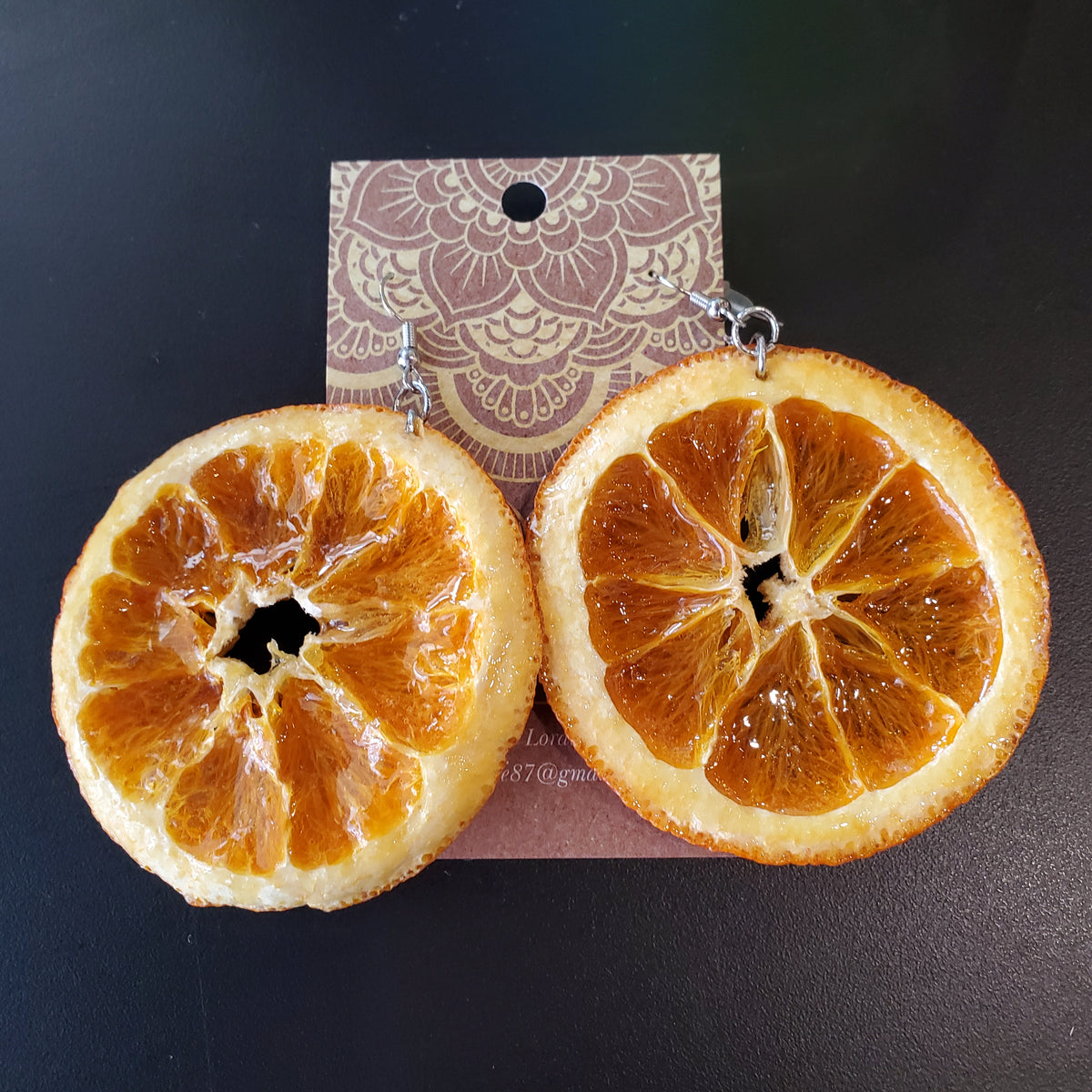 Orange Slice Earrings