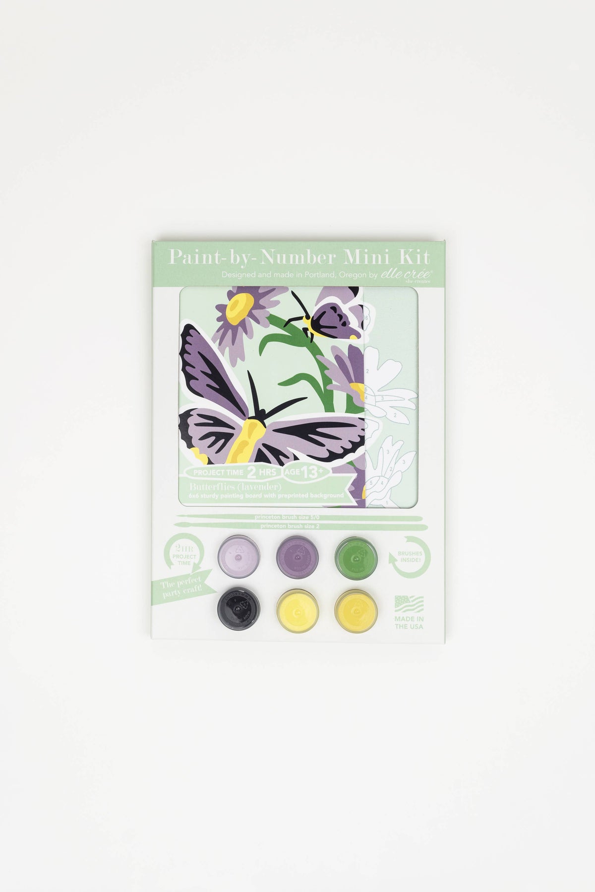 Butterflies (lavender) MINI Paint-by-Number Kit