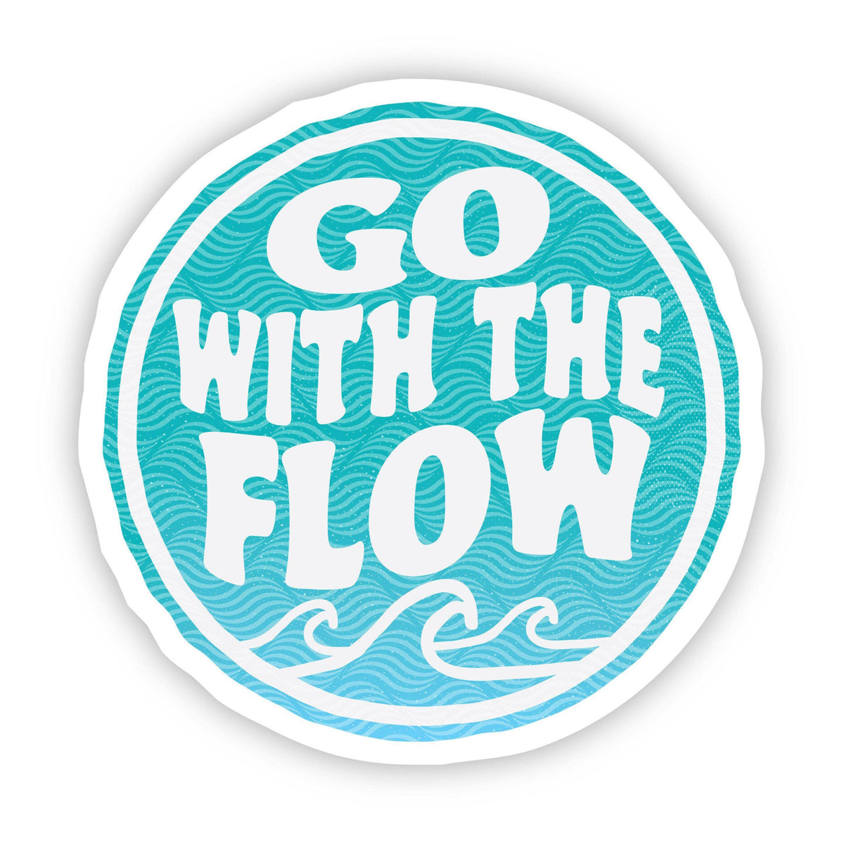 Go With the Flow Wave Sticker