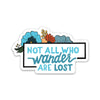 Not All Who Wander Are Lost Flower Sticker