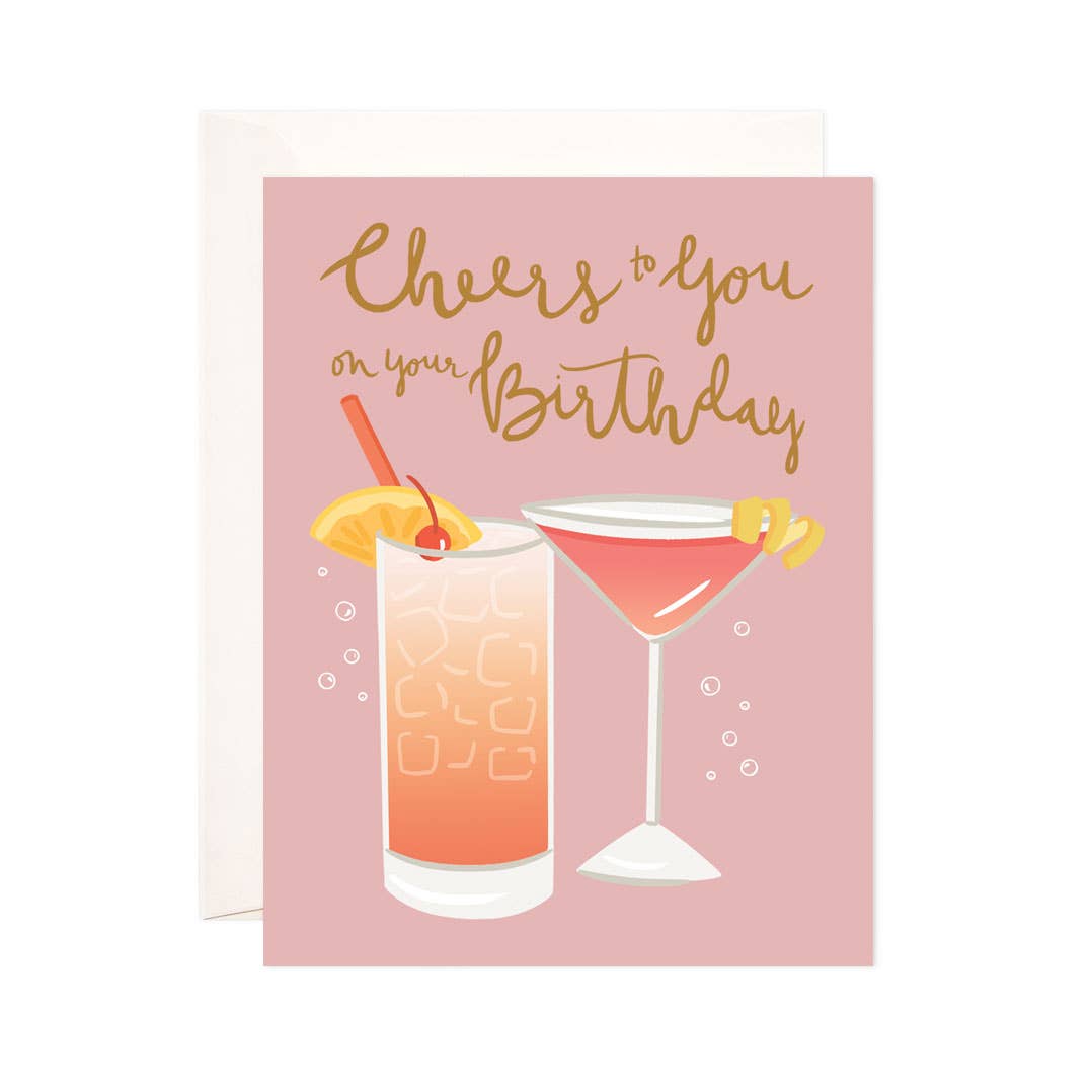 Cheers to You Birthday Card (PINK)