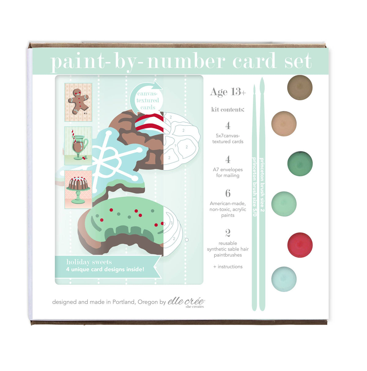 Paint-by-Number Card Sets - Holiday Sweets