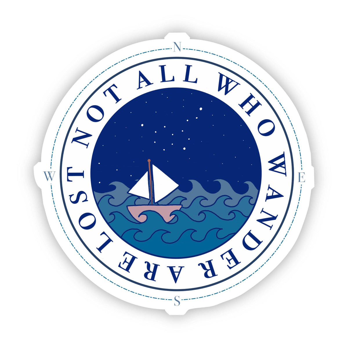 Not All Who Wander Are Lost Sea Sticker