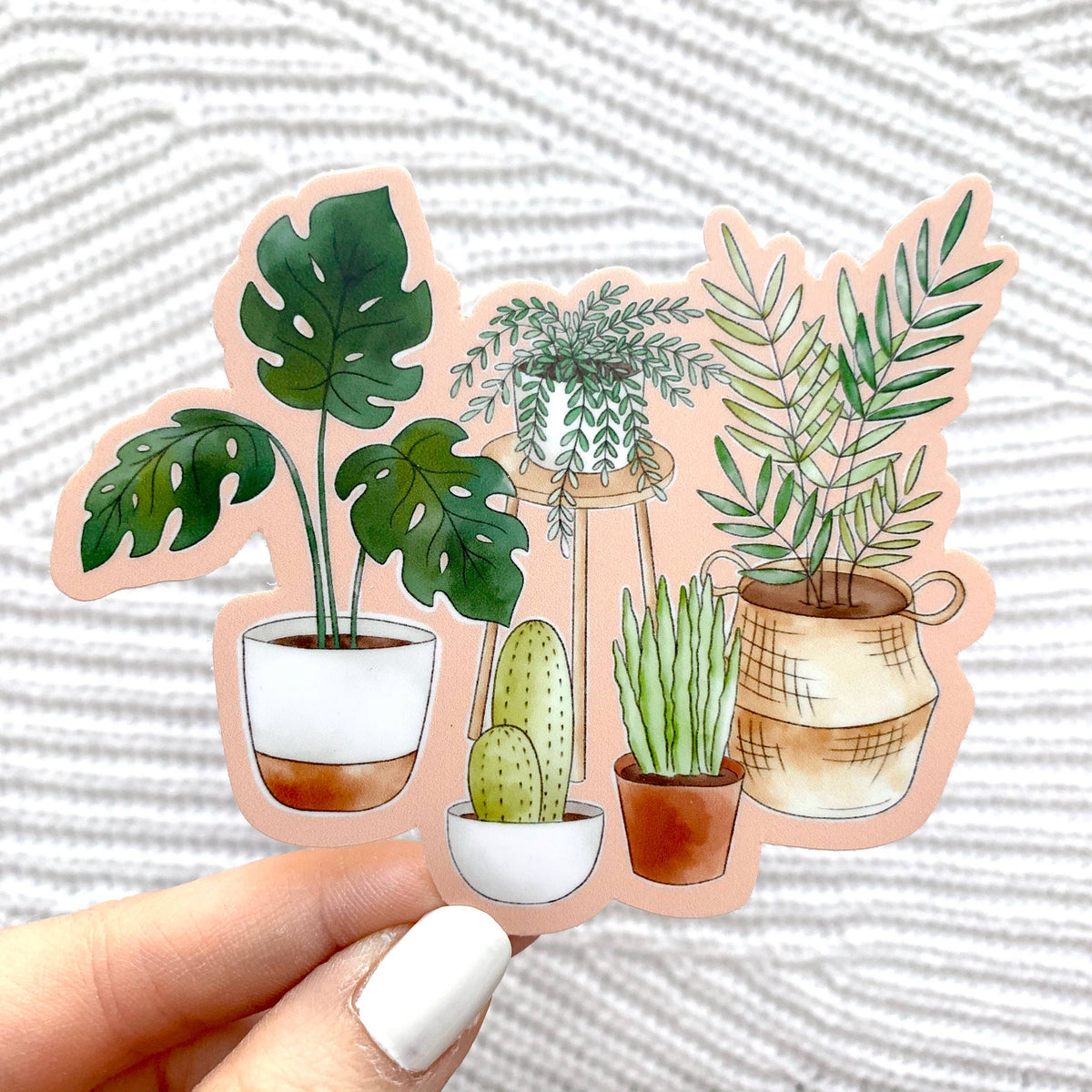 Potted Plants Watercolor Sticker