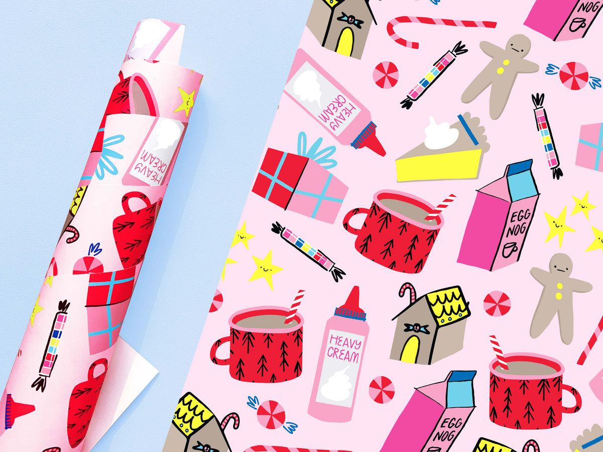 Holiday Munchies Wrapping Paper Sheet