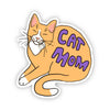 Cat Mom Sticker Purple Lettering