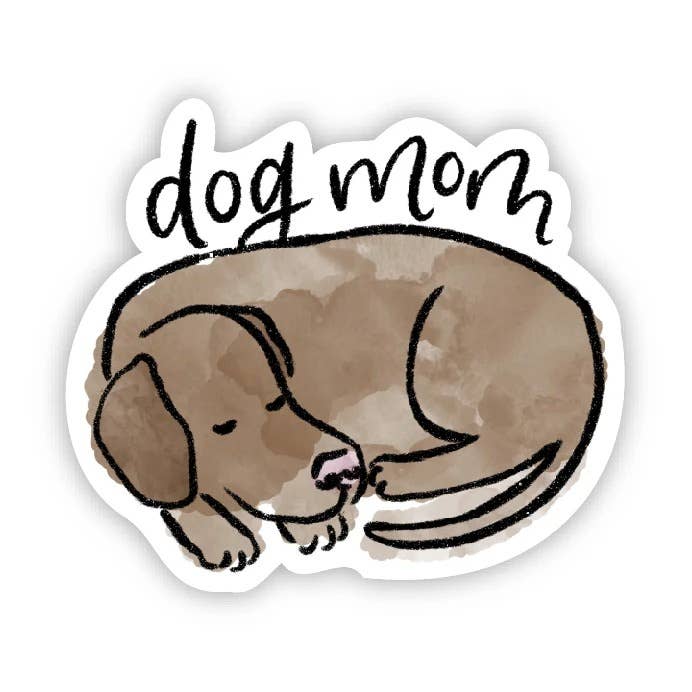 Dog Mom - Brown Dog Sticker