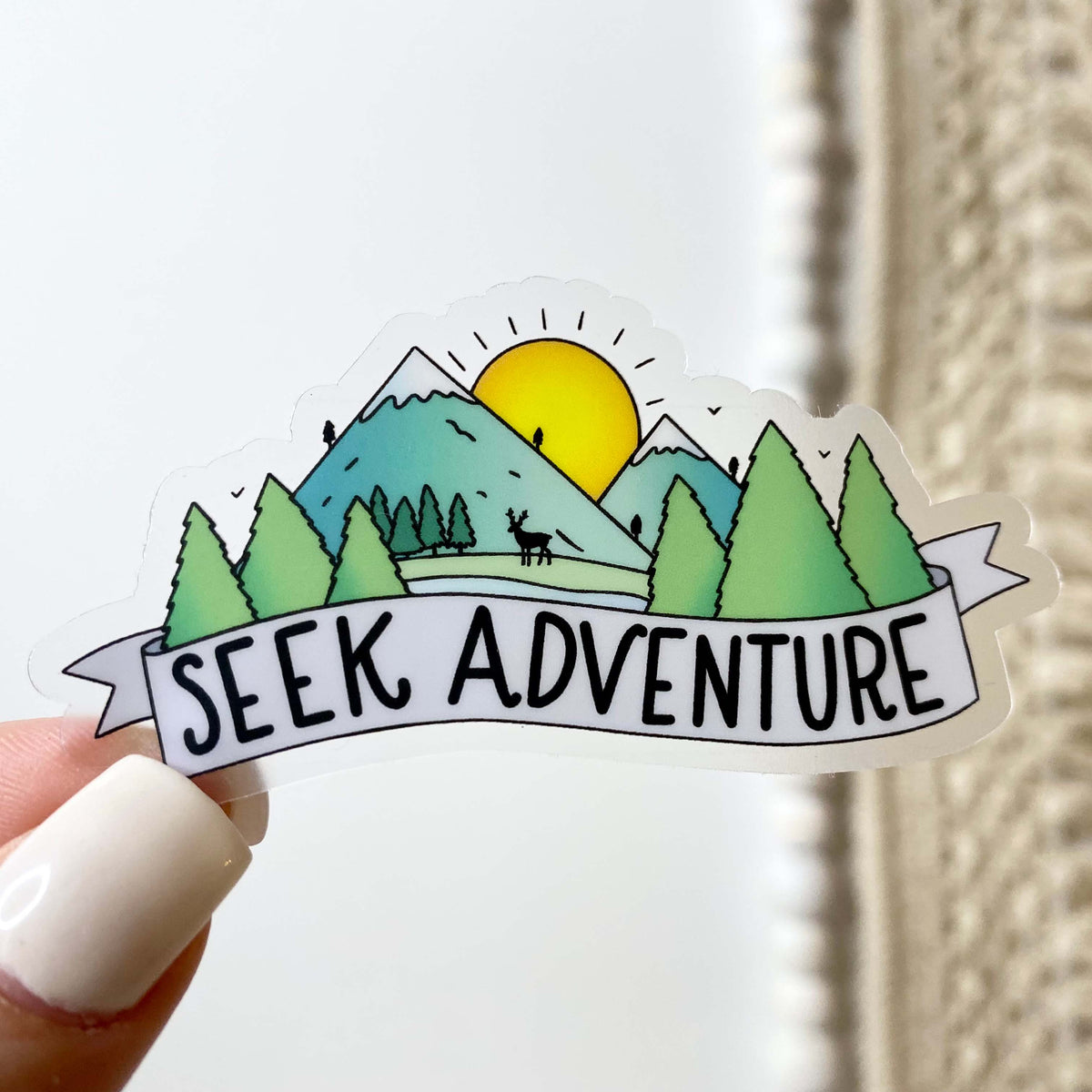 Seek Adventure Outdoors Clear Sticker