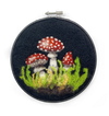 Toadstools in a Hoop Needle Felting Kit