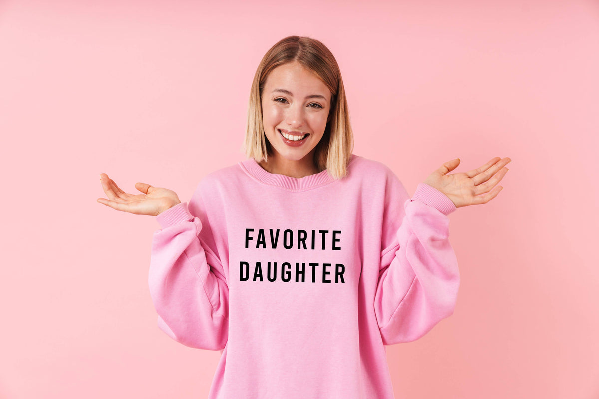 Sweatshirt-Favorite Daughter Pink