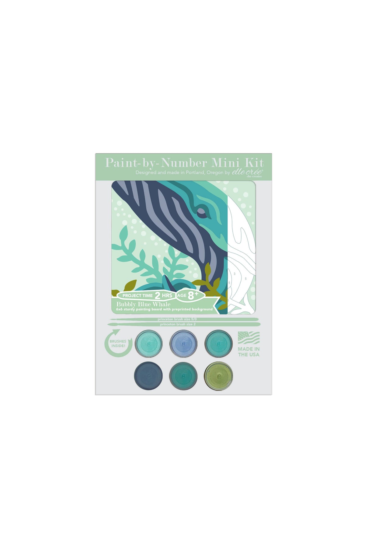 Bubbly Blue Whale KIDS MINI PBN Kit