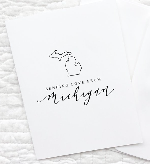 Love From Michigan Card