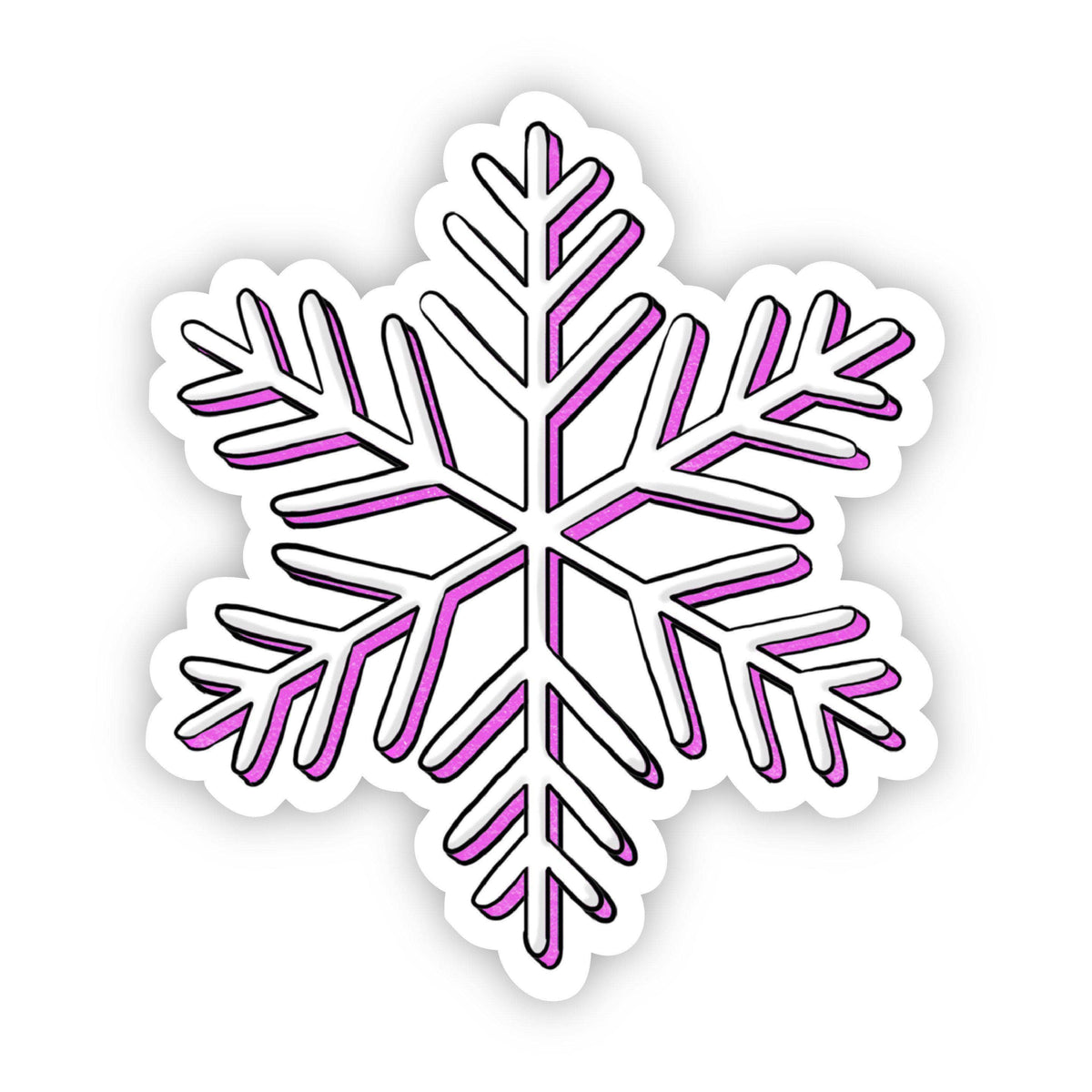 Purple Snowflake Sticker