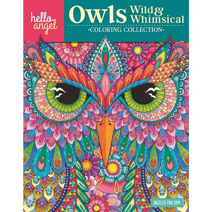 Wild &amp; Whimsical Owls Coloring Book