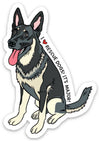I Heart Rescue Dogs Sticker