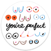 You&#39;re Perfect Boobs Die Cut Sticker