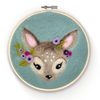 Floral Fawn in a Hoop Needle Felting Craft Kit