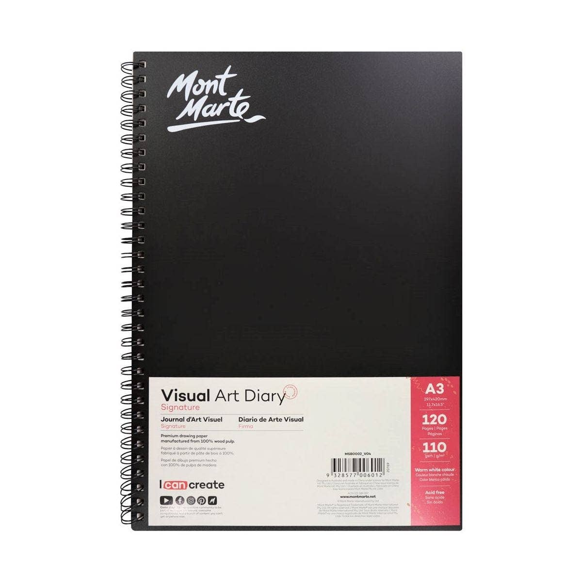 Visual Art Diary Signature 110gsm A3 120 Page
