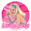 Barbie Let&#39;s Go Party Die Cut Sticker