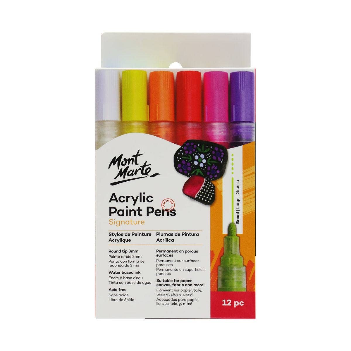 Acrylic Paint Pens Signature Broad Tip 3mm (0.12in) 12pc