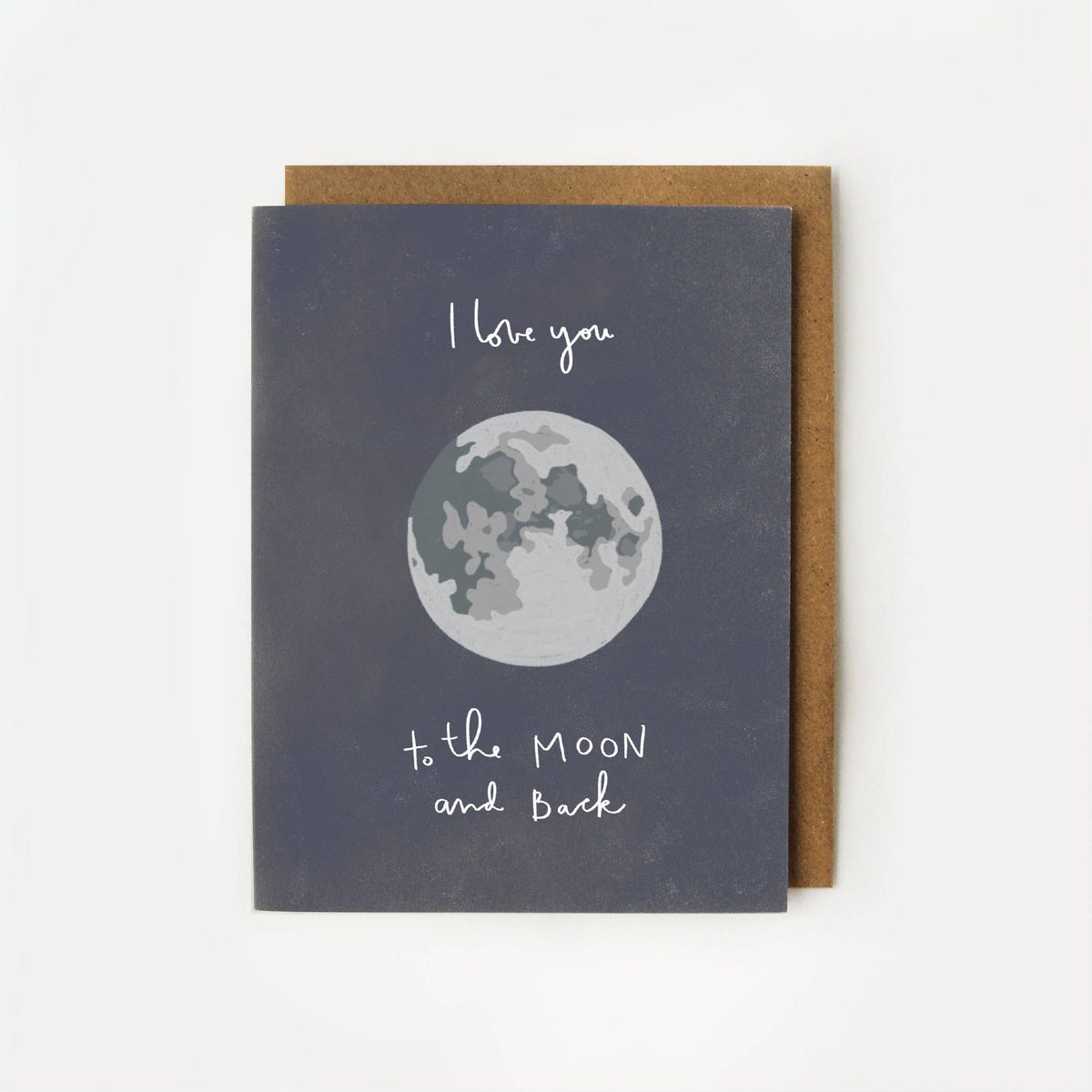 Love You to the Moon and Back Valentine Love Card: Plastic-Free Branded Sticker