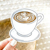 Latte Art 2.5x2.5in. Coffee Mug Sticker