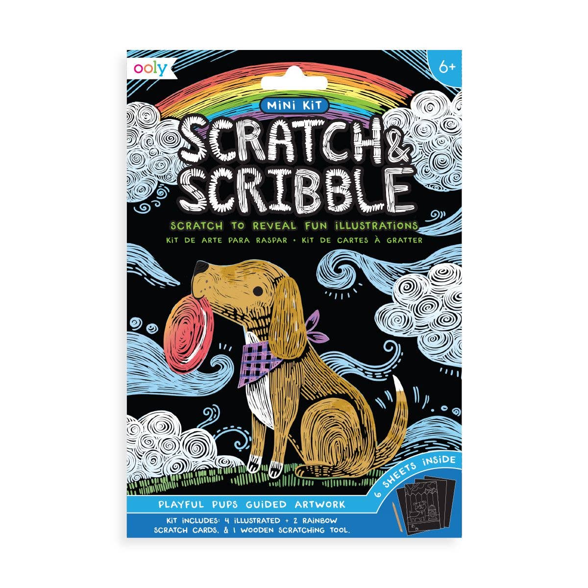 Mini Scratch &amp; Scribble Art Kit: Playful Pups
