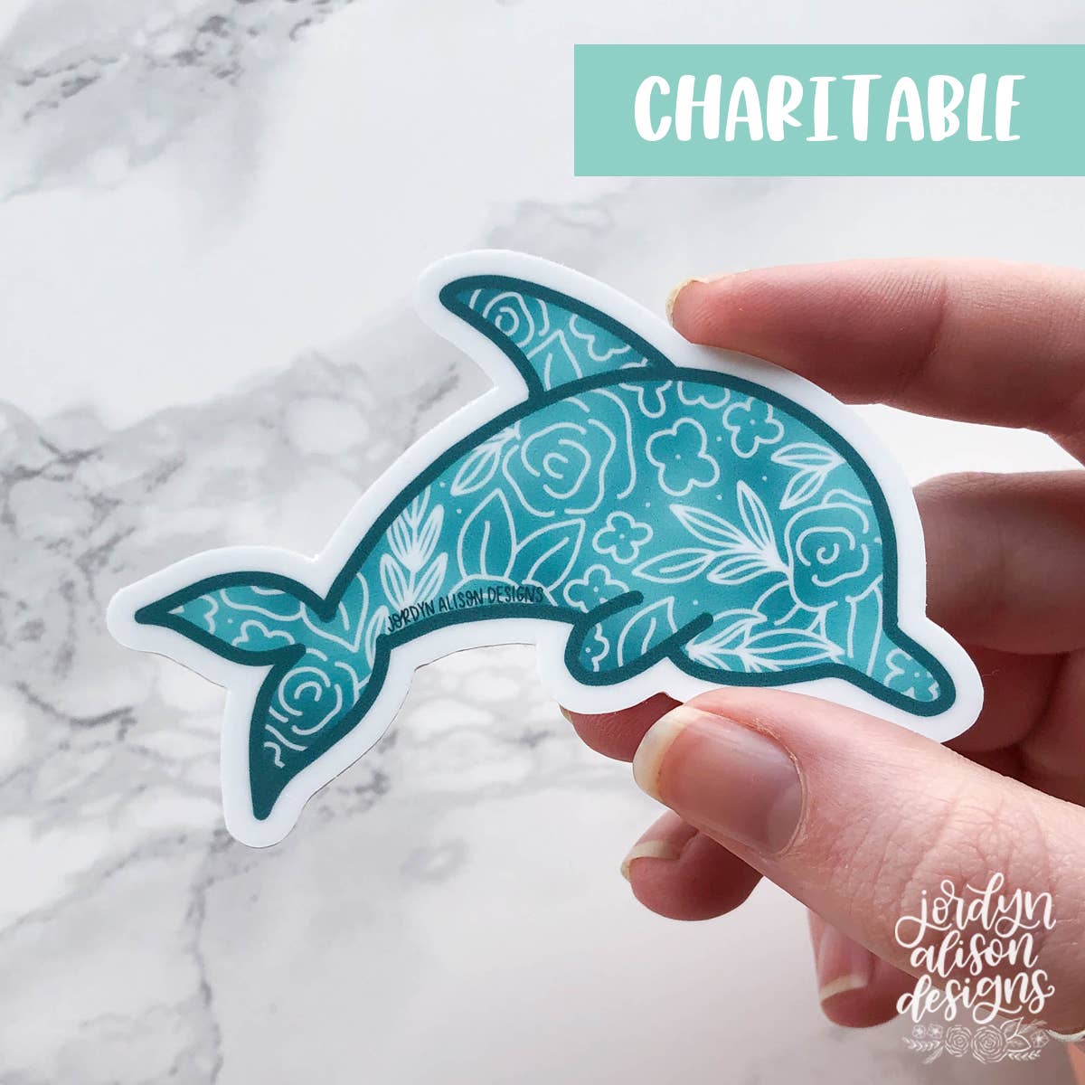 Dolphin Charity Sticker