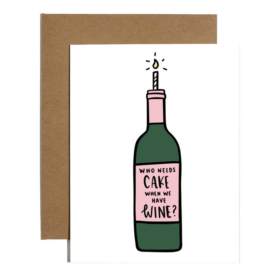 Cake Wine Card