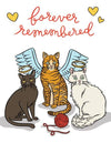 Cats Forever Remembered Card