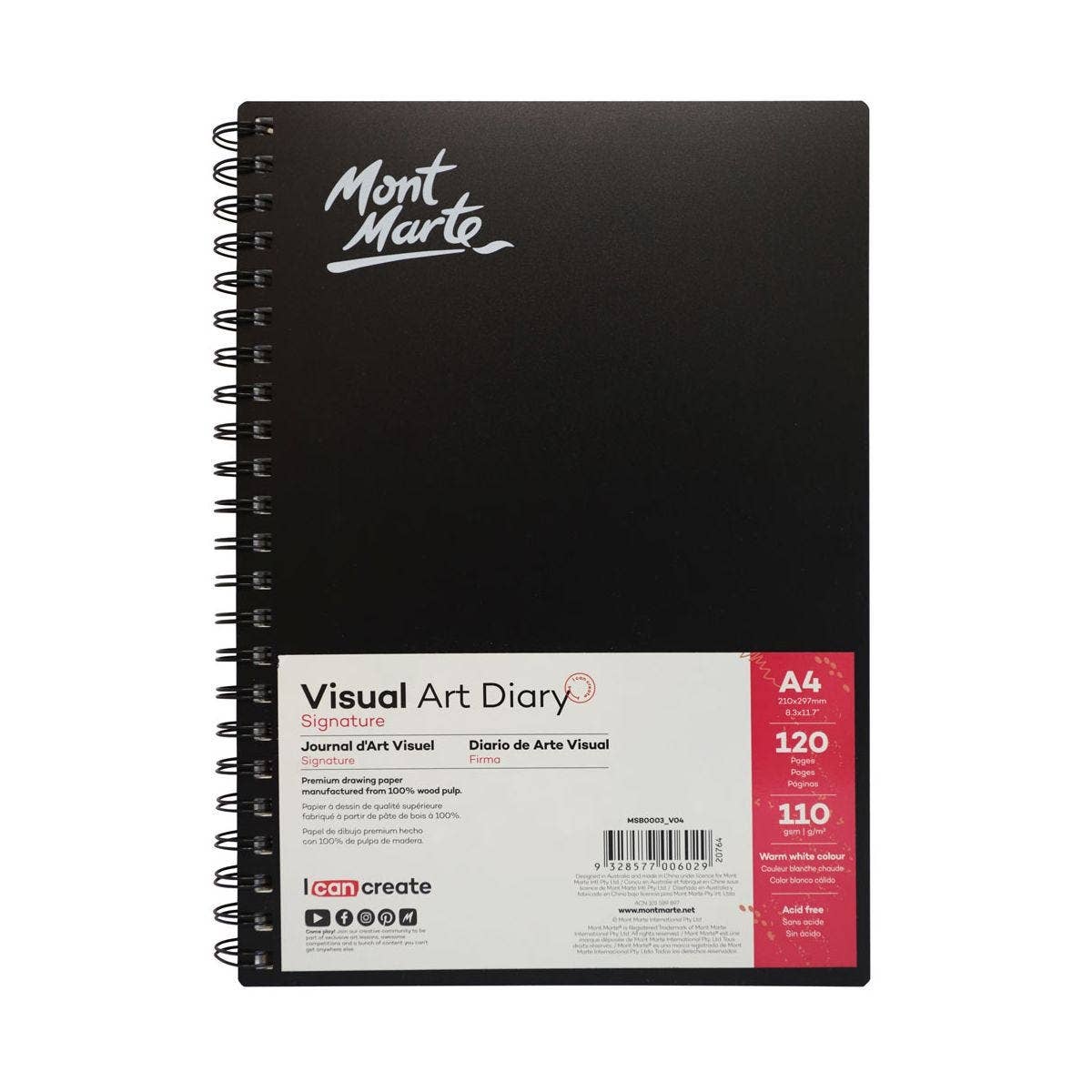Visual Art Diary Signature 110gsm A4 120 Page