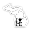 I Love Michigan Sticker